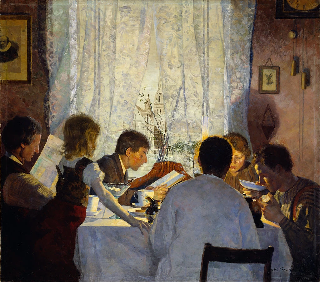 Colazione. La famiglia dell'artista